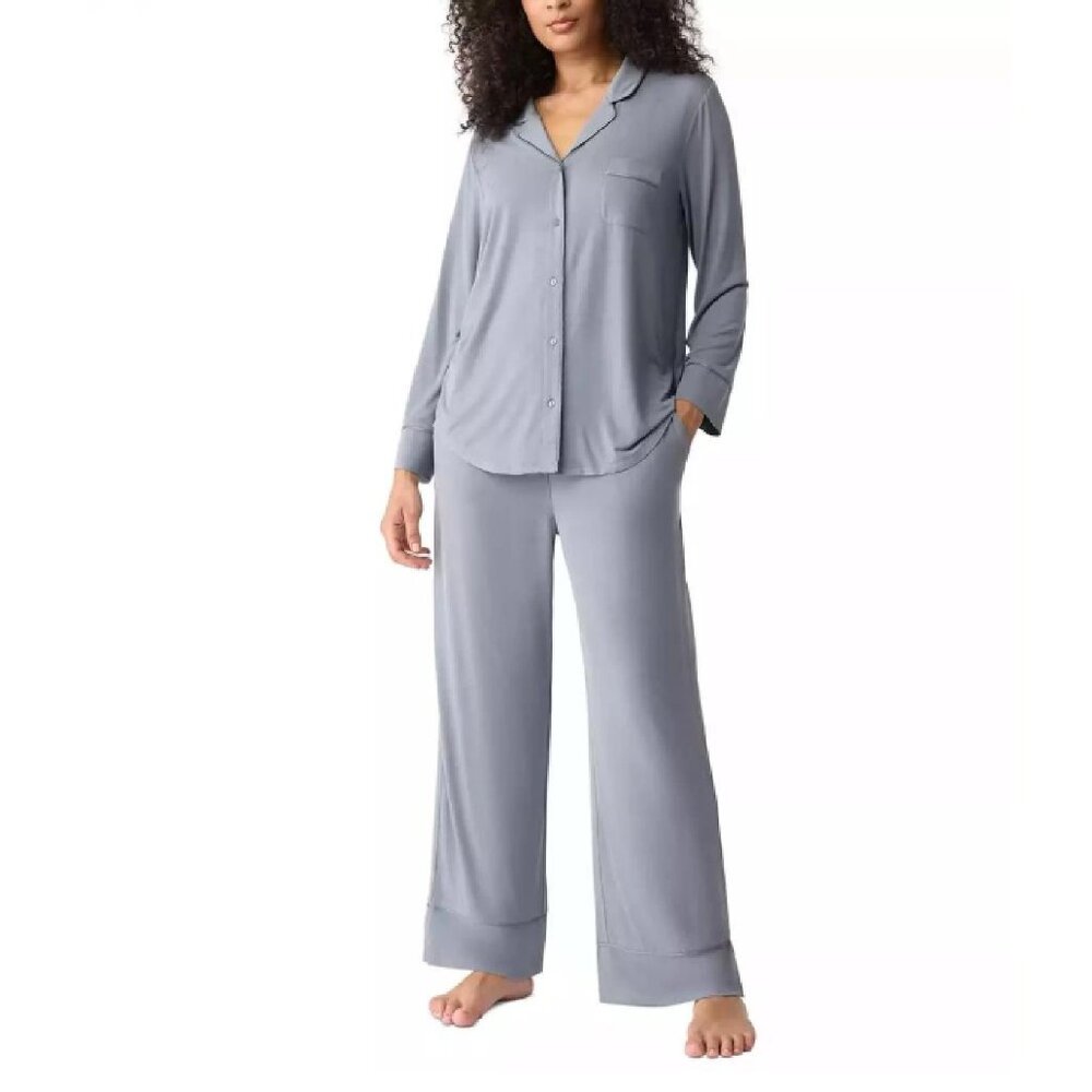 Sz XL new GapBody Women's Jersey Long-Sleeve Pajama Set - Solid Grey
